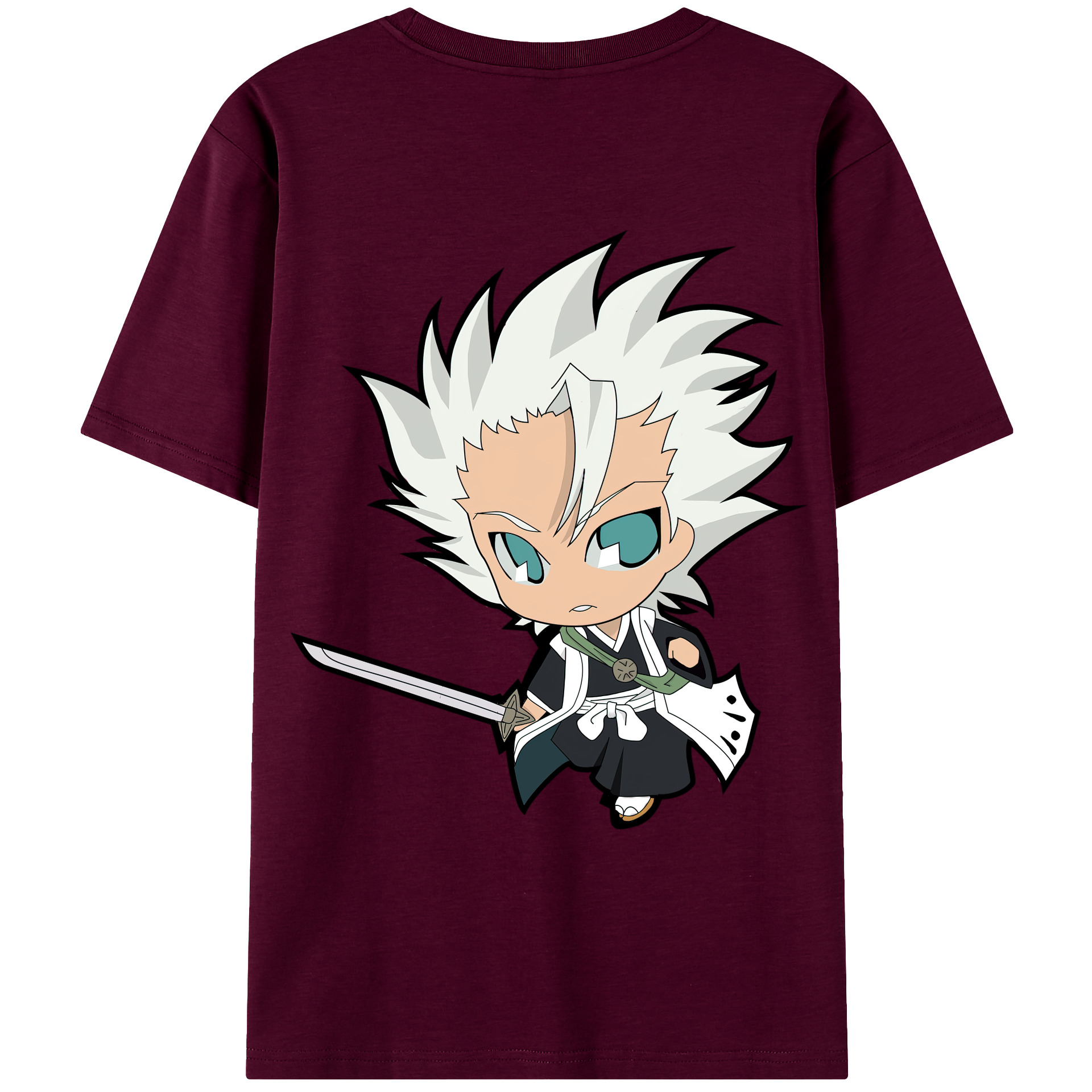 （画像用） ブリーチ 日番谷冬獅郎（ひつがや とうしろう） BLEACH Hitsugaya Toushirou レディース半袖Tシャツ(バックプリント)
